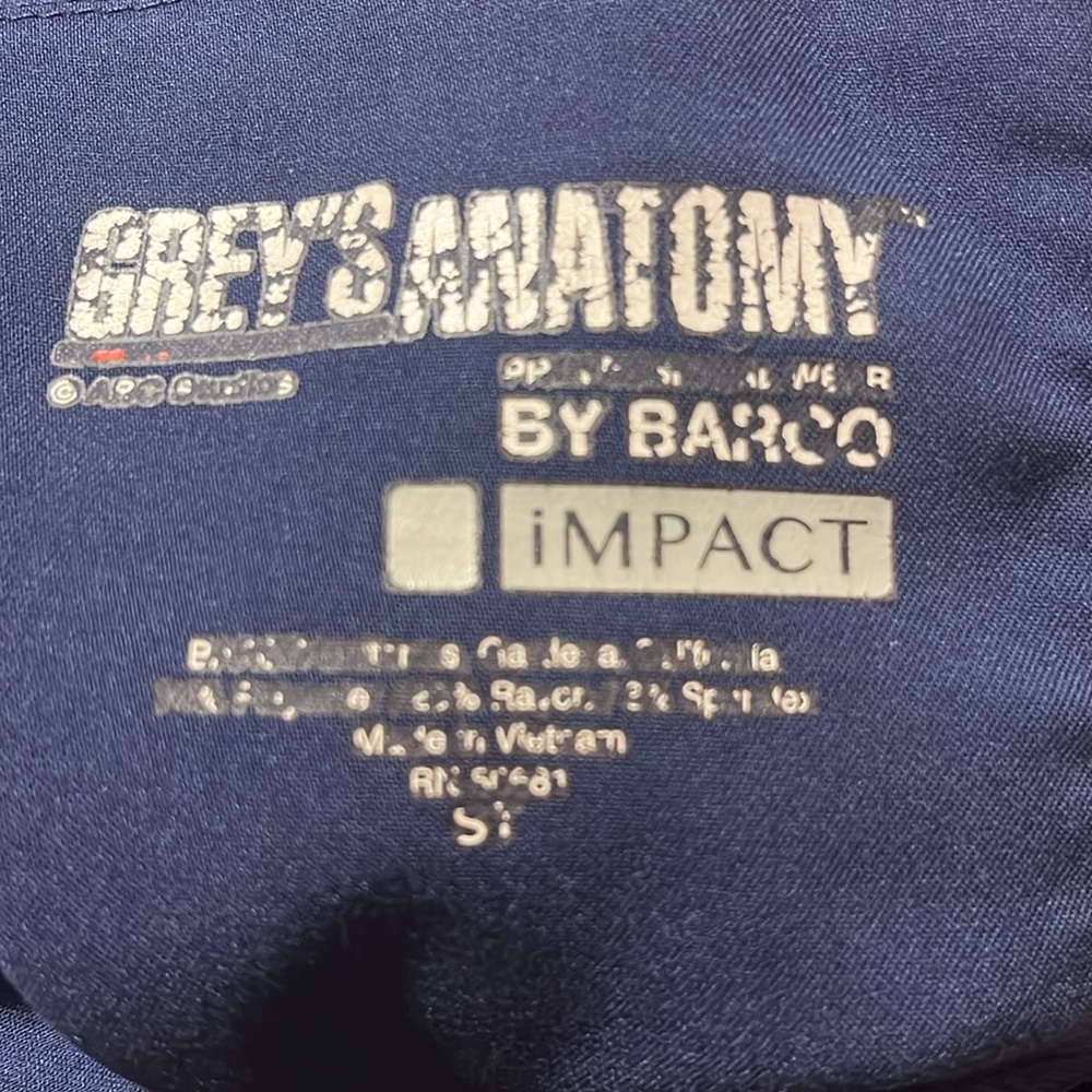 Grey’s Anatomy by Barco Impact scrub pants. Navy blue color, size small tall. - Picture 6 of 7